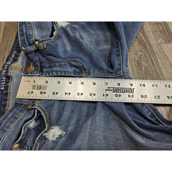 Articles of Society Jeans Womens 28 Distressed Prairie Raw Hem Stretch Denim - Picture 14 of 15